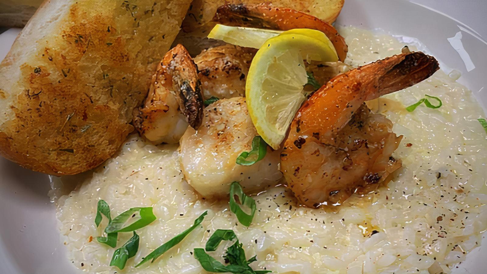 Order Shrimp & Scallop Risotto food online from The Hideaway store, Saratoga Springs on bringmethat.com