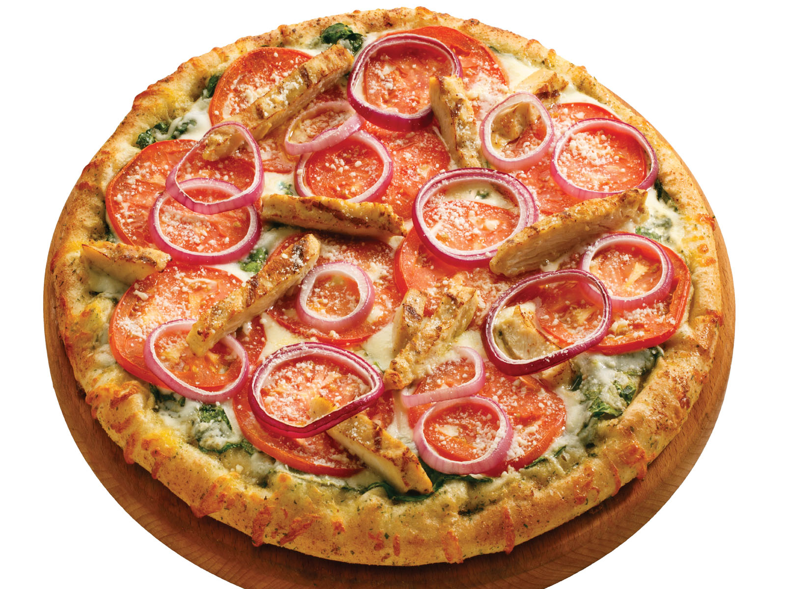 Order Chicken Spinaci Pizza food online from Vocelli Pizza store, Mount Airy on bringmethat.com