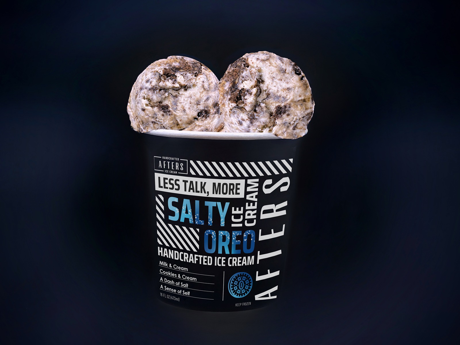 Order Salty Oreo Pint food online from Afters Ice Cream store, Alhambra on bringmethat.com