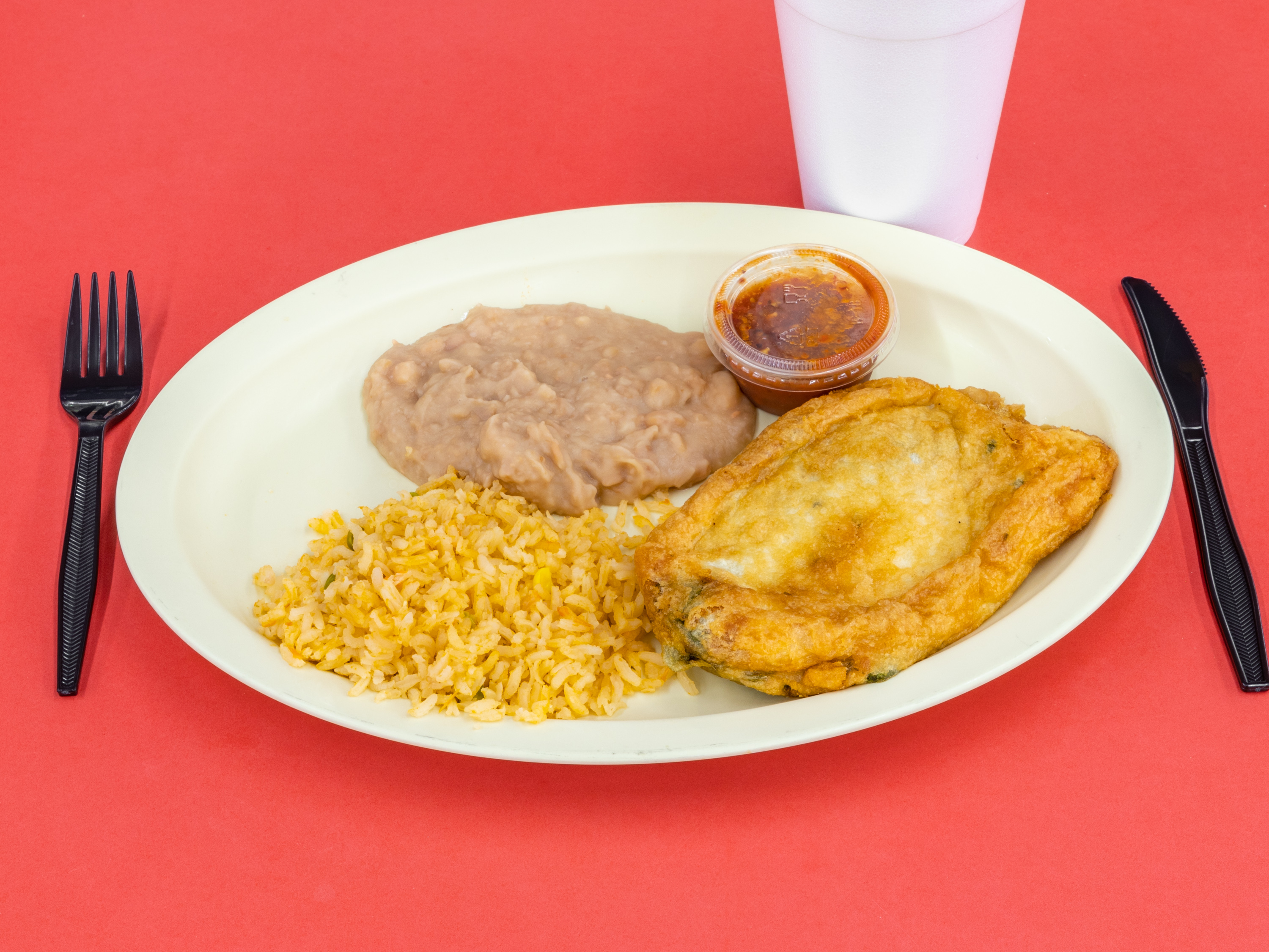 Order Chile Relleno Combo food online from Supermercados Morelos store, Moore on bringmethat.com