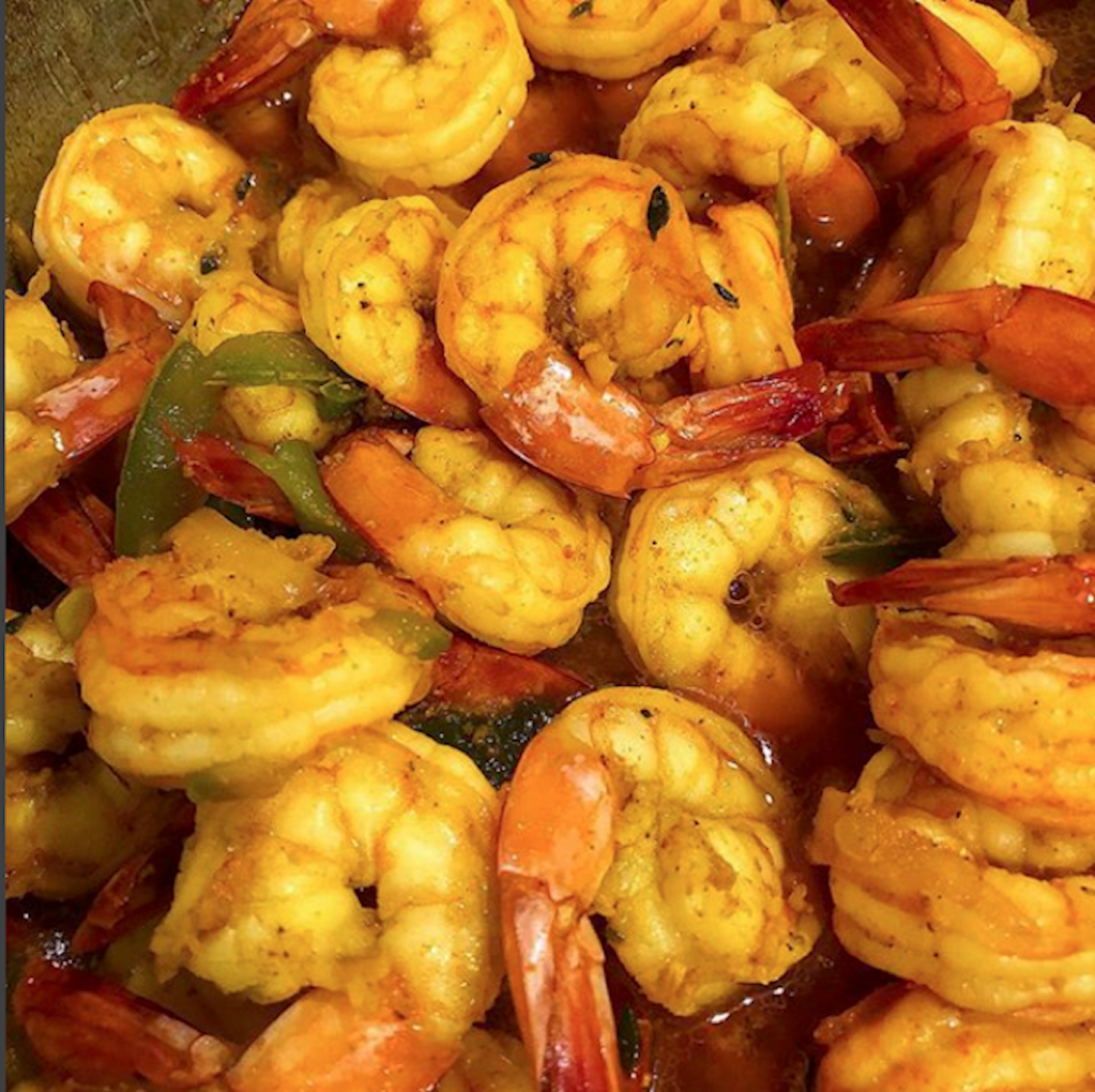 Order LARGE CURRY WILD SHRIMP PLATTER food online from Paradise Jamaican Cuisine store, Morrisville on bringmethat.com