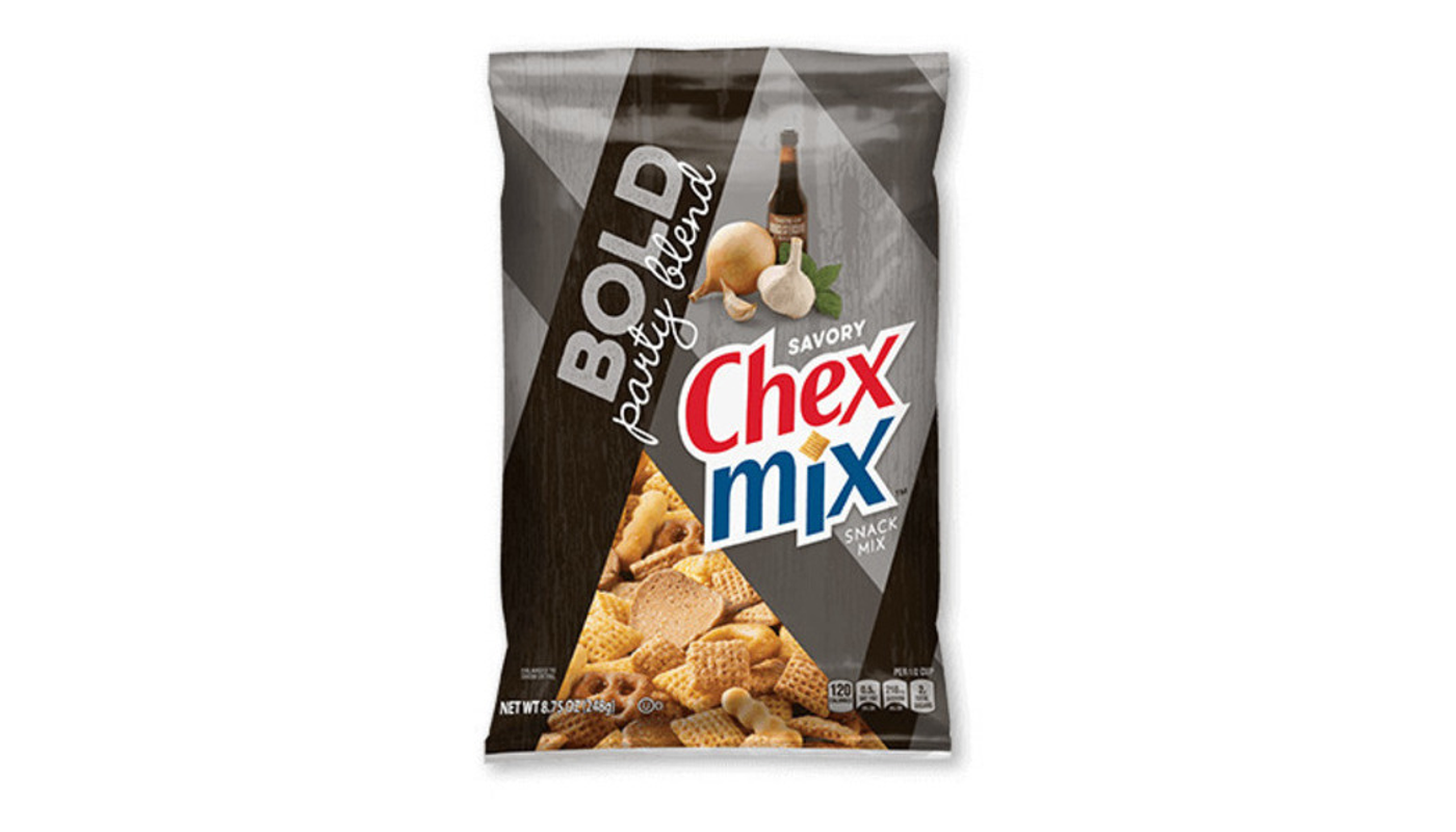 Order Chex Mix Snack Mix Bold Party Blend 3.75 oz Bag food online from P & B Liquor & Fine Wine store, Long Beach on bringmethat.com