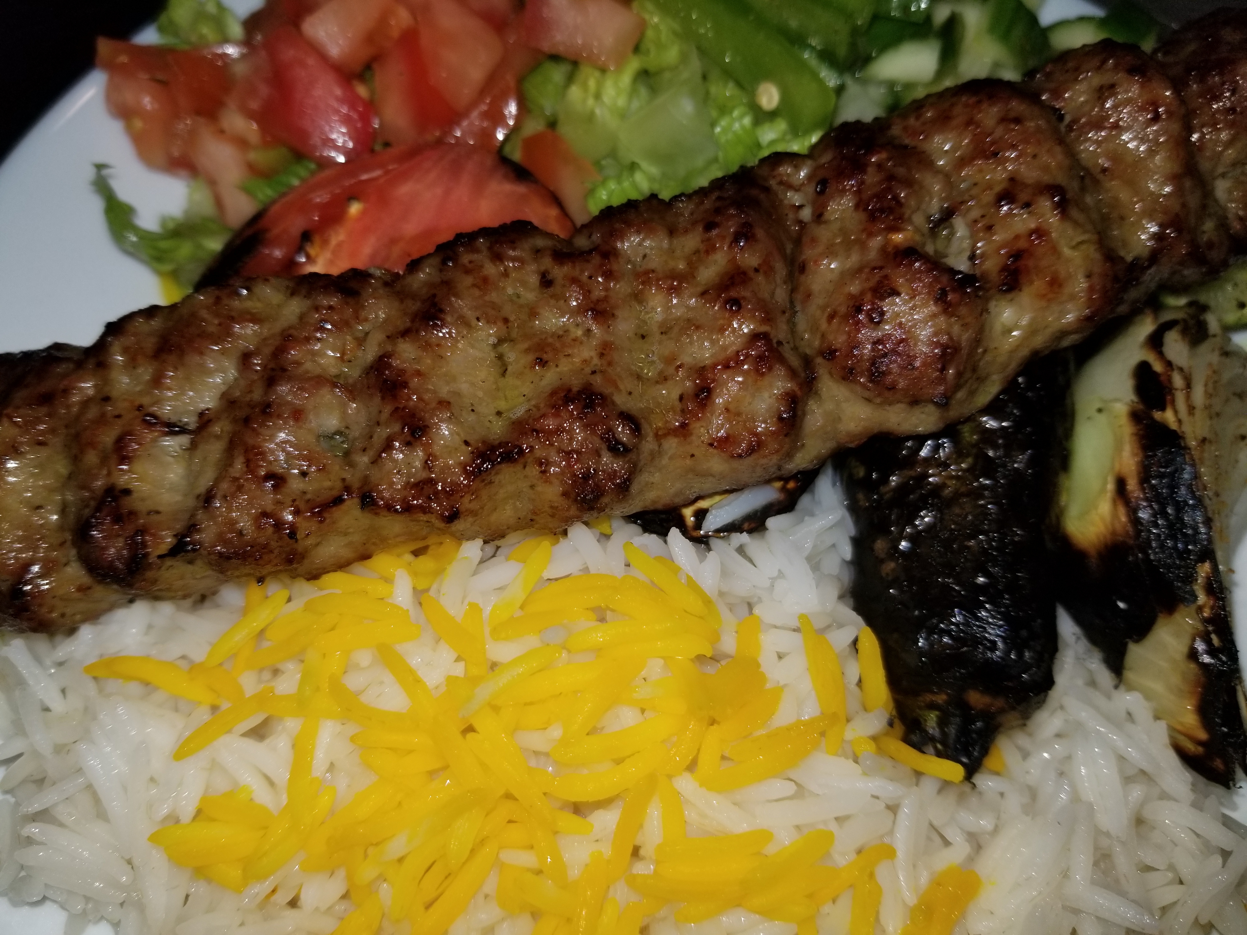 Order Chicken Koobideh (Lunch Special) food online from Kababe Grill store, Northridge on bringmethat.com