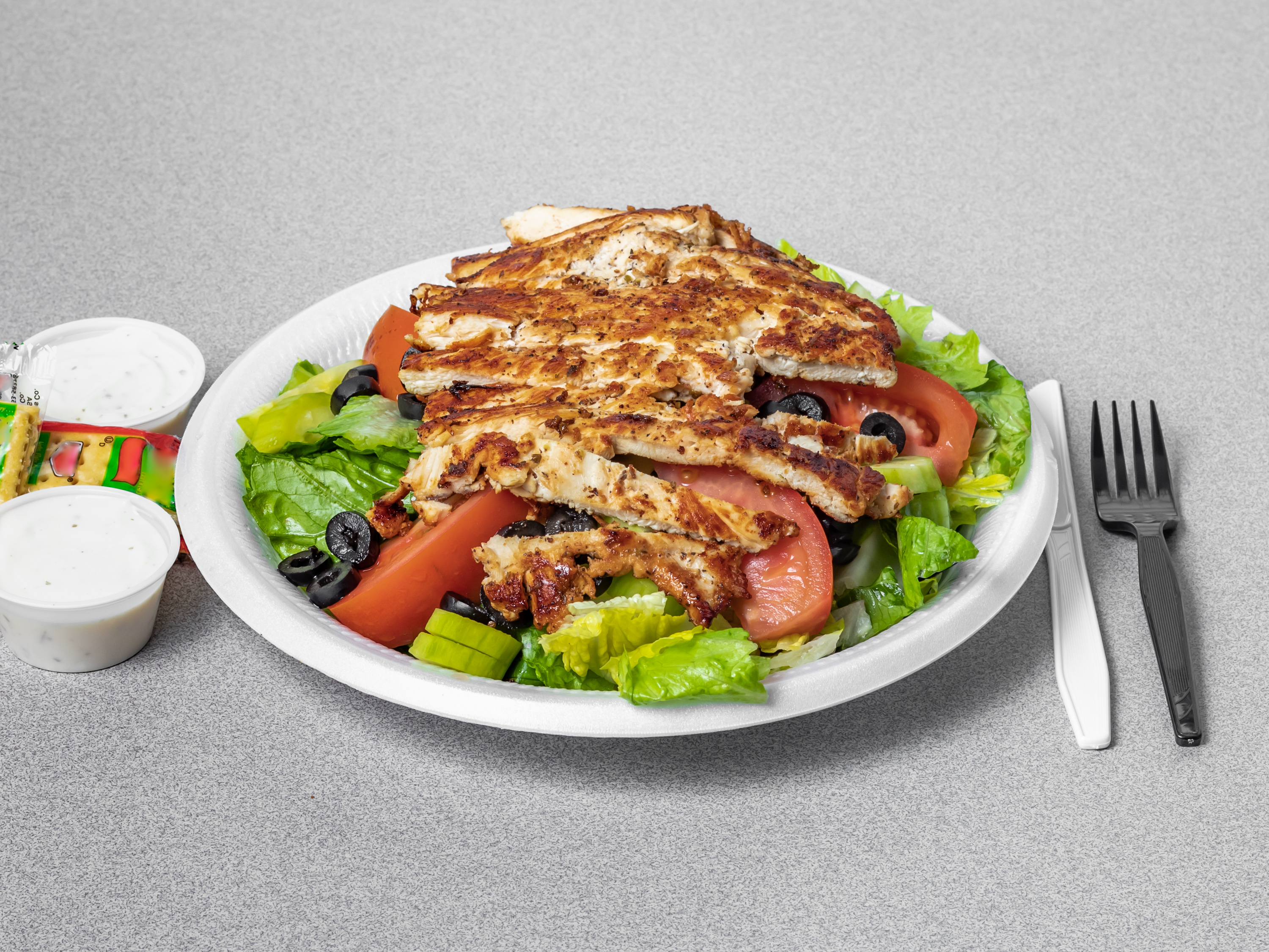 Order Grilled Chicken Salad food online from Paul Donuts Subs & Gyros store, Fort Worth on bringmethat.com