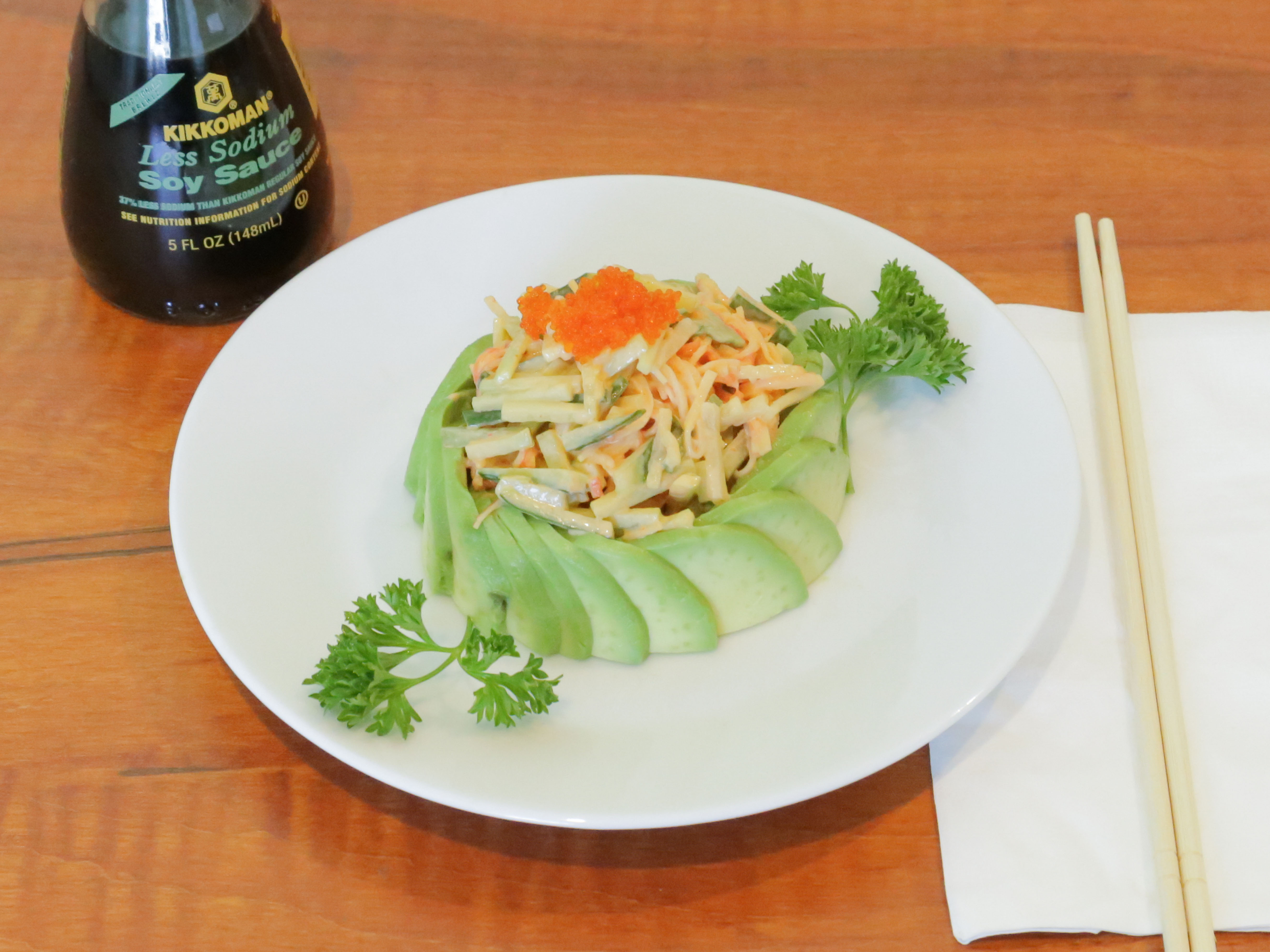 Order 4. Avocado Salad food online from Minzu Sushi store, Salem on bringmethat.com