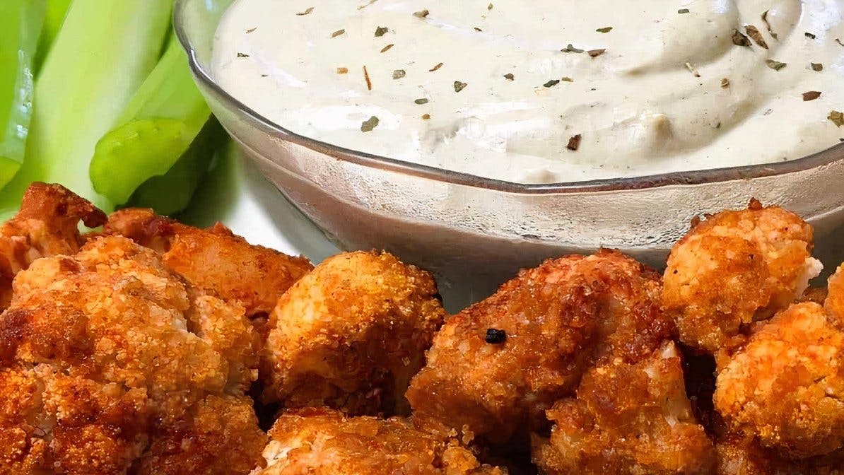 Order Spicy Cauliflower Wings - 1/2 lb. food online from Pizza Q store, Colton on bringmethat.com