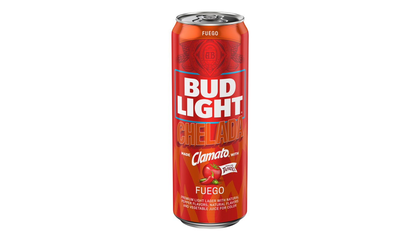 Order Bud Light Chelada Fuego 25oz Can food online from Country Cousins Liquor & Jr Market store, Sylmar on bringmethat.com