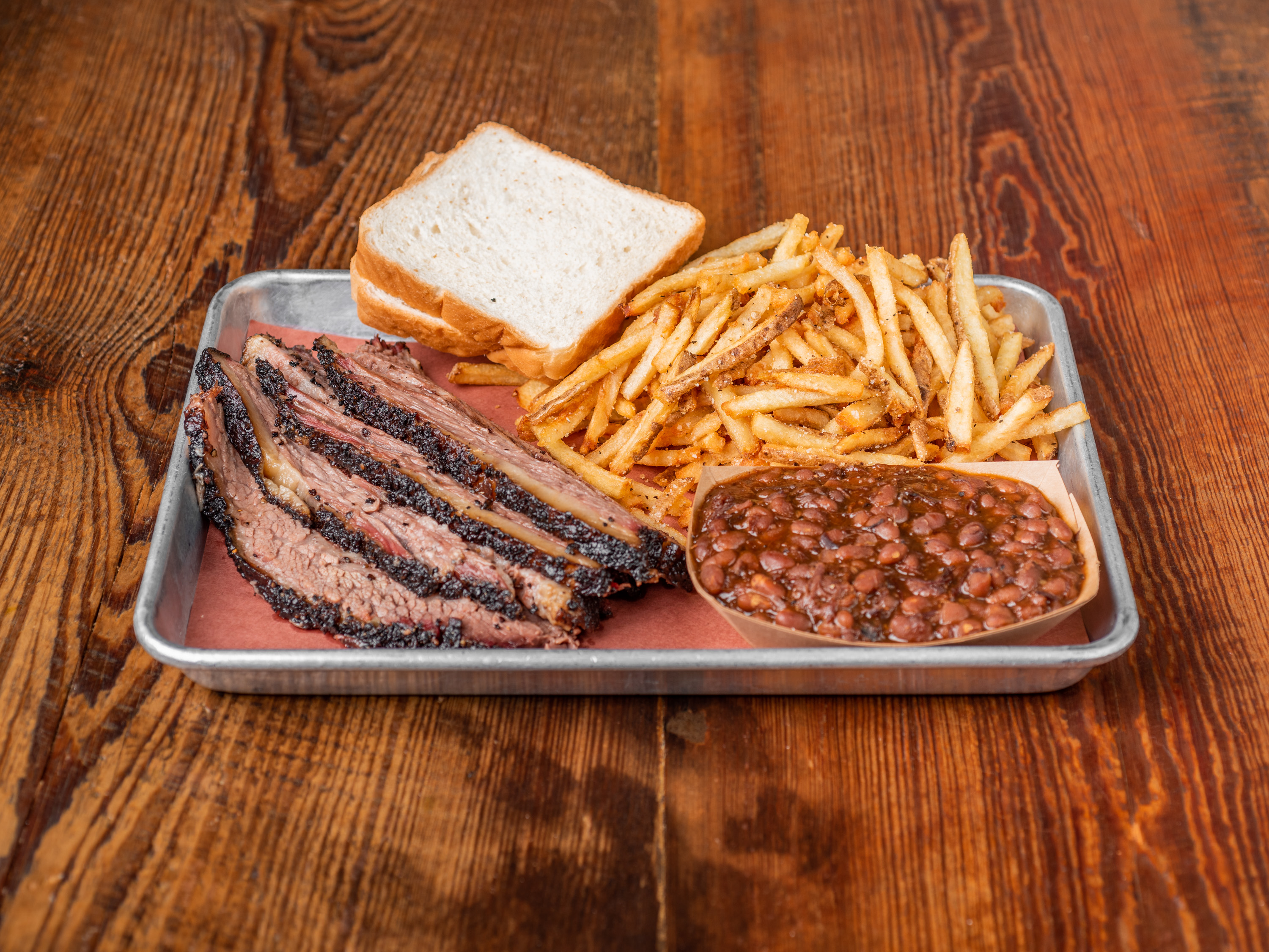 Order 1 Meat Plate food online from Blanchard Bbq store, Lafayette on bringmethat.com