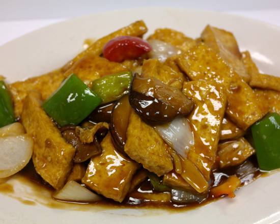 Order Fried Tofu with Brown Sauce (红烧豆腐) food online from Szechuan Gourmet store, Strongsville on bringmethat.com