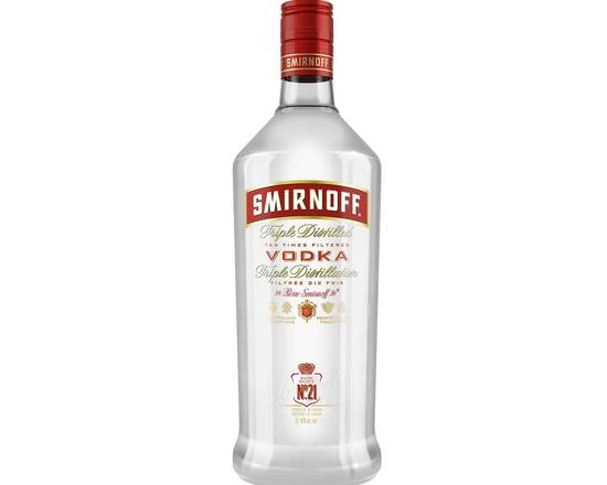 Order Smirnoff, 1.75L vodka (40.0% ABV) food online from Audet's Wine & Spirits, store, Lynn on bringmethat.com