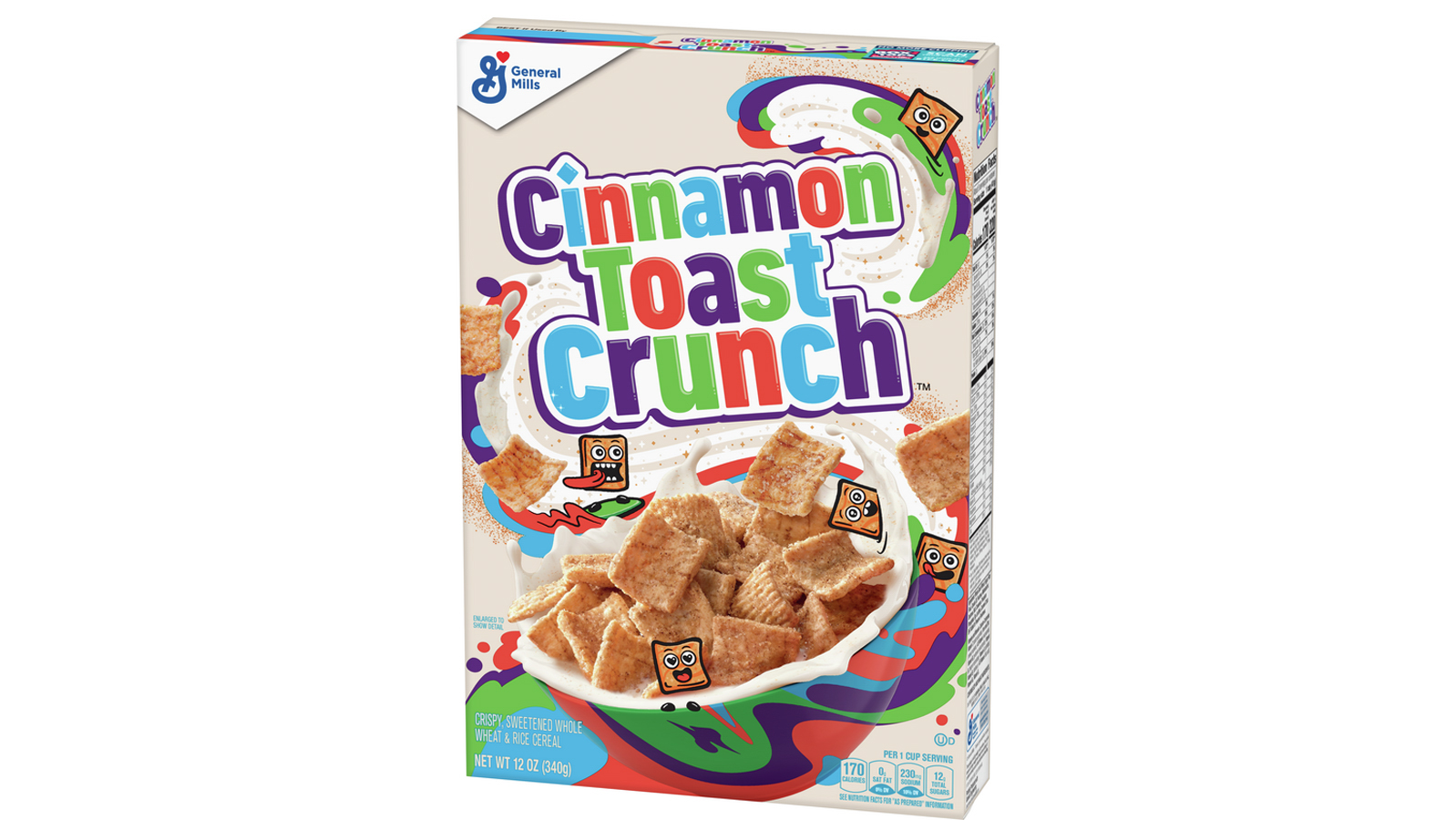 Order General Mills Cinnamon Toast Crunch Breakfast Cereal (12 oz) food online from Extramile 5451 store, Carlsbad on bringmethat.com