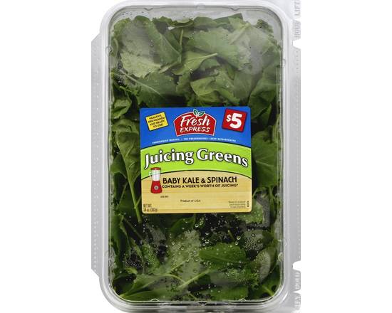 Order Fresh Express · Juicing Greens Baby Kale & Spinach (14 oz) food online from Vons store, Fillmore on bringmethat.com