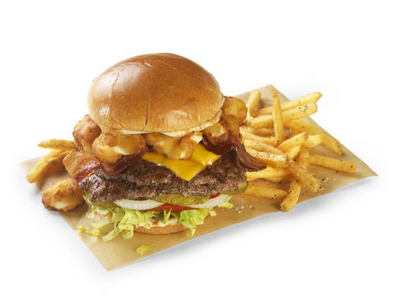 Order Cheese Curd Bacon Burger food online from Wild Burger store, Dickson City on bringmethat.com