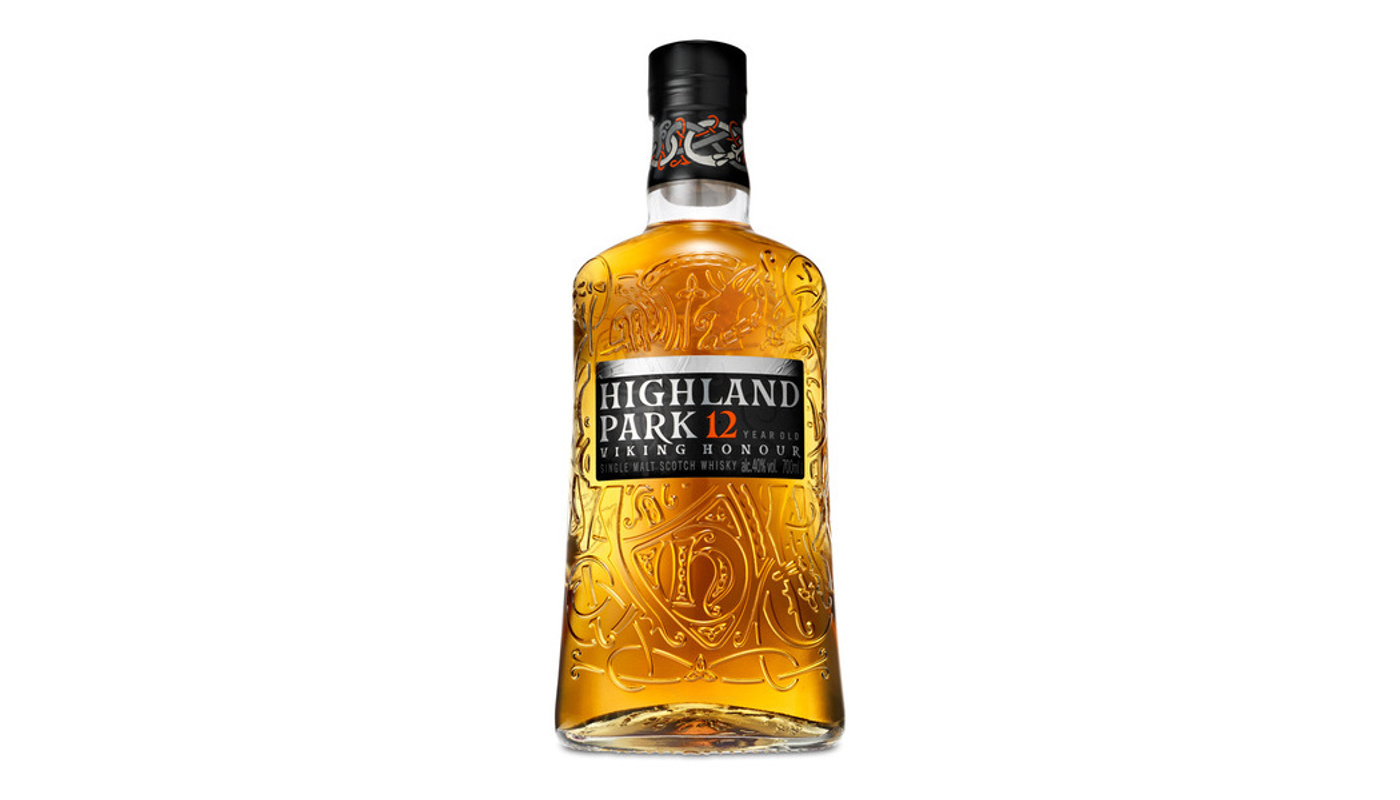 Order Highland Park Viking Honour Single Malt Scotch Whisky 12 Year 750mL food online from Dimension Liquor store, Lake Forest on bringmethat.com