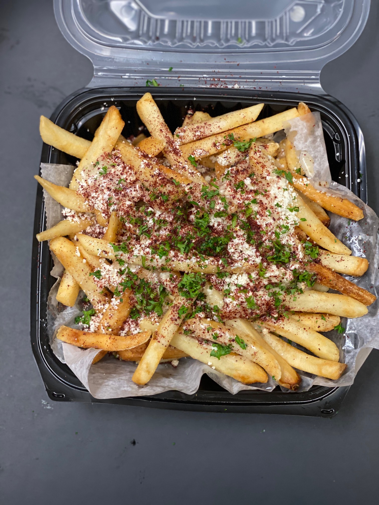 Order Greek Fries food online from Tasty Gyro Coney Island store, Grand Rapids on bringmethat.com