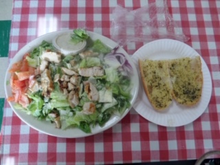 Order Large Chicken Caesar Salad food online from Guido's Pizza and Pasta store, Winnetka on bringmethat.com