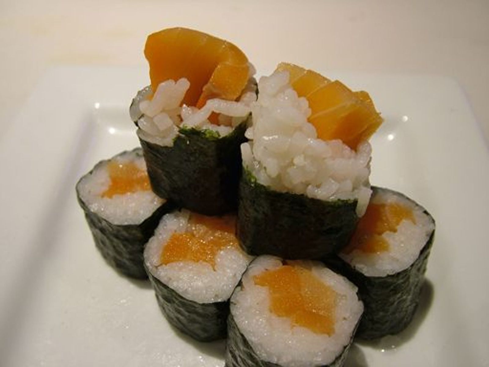 Order Smoked Salmon Roll (8pc) food online from Tiger Asian Bowl store, Allen on bringmethat.com