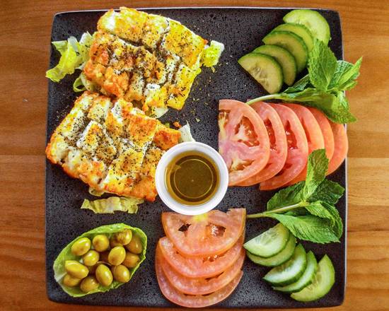 Order Fried Halloumi Cheese food online from Mazaj Cafe Austin store, Austin on bringmethat.com