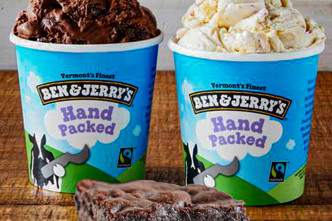Order 2 Pints + 2 Brownies food online from Ben & Jerry's store, Plano on bringmethat.com