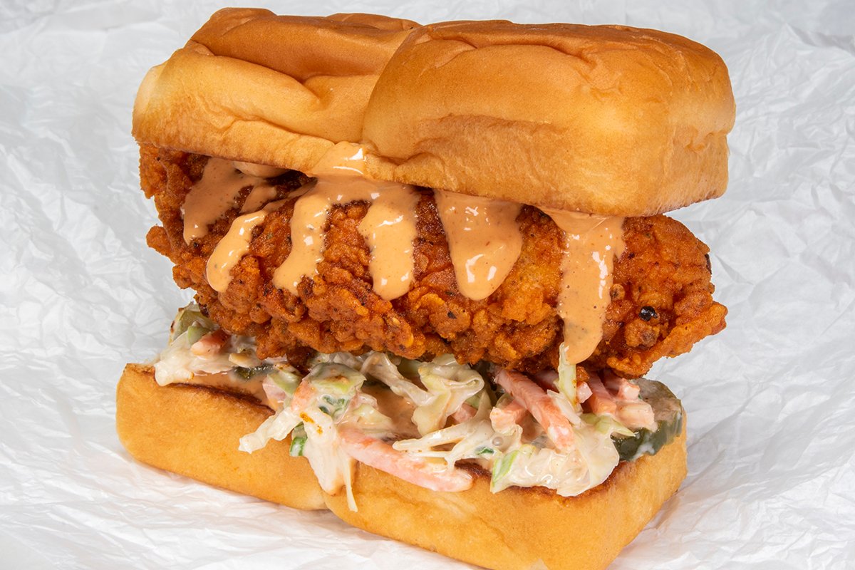 Order THE HOT CHICK SLIDER food online from Bad Mutha Clucka store, West Covina on bringmethat.com