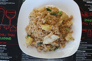 Order 46. Pineapple Fried Rice food online from Miko Thai Kitchen store, Hudson on bringmethat.com