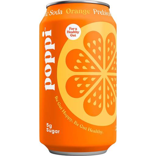 Order Poppi Prebiotic Soda Orange  (12 OZ) 140625 food online from BevMo! store, Greenbrae on bringmethat.com