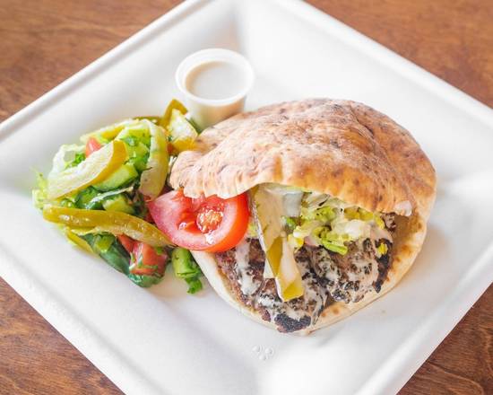 Order Lamb Gyro Pita food online from Java Dive Organic Cafe store, Bee Cave on bringmethat.com