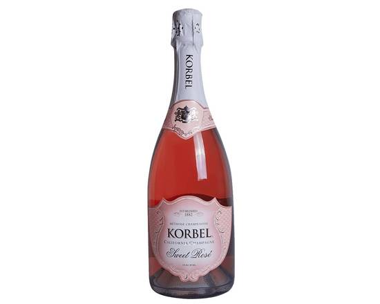 Order Korbel Champagne Cellars, Sweet Rosé California Champagne (NV) · 750 mL food online from House Of Wine store, New Rochelle on bringmethat.com