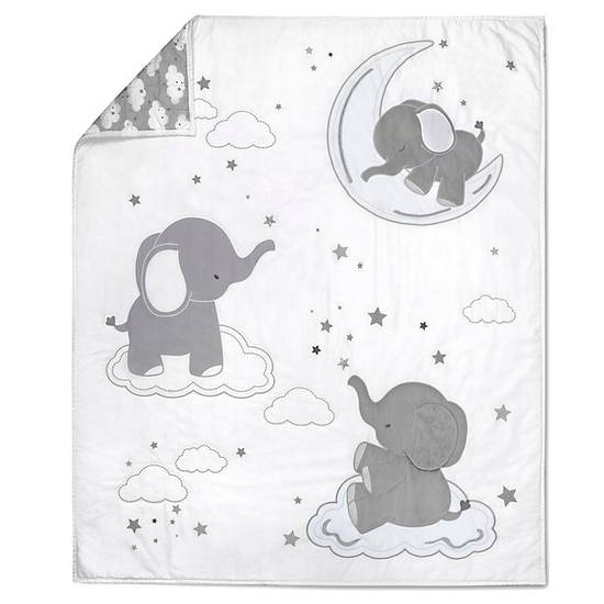 Order Wendy Bellissimo™ Lil Elephant Quilt in White/Grey food online from Bed Bath & Beyond store, Lancaster on bringmethat.com