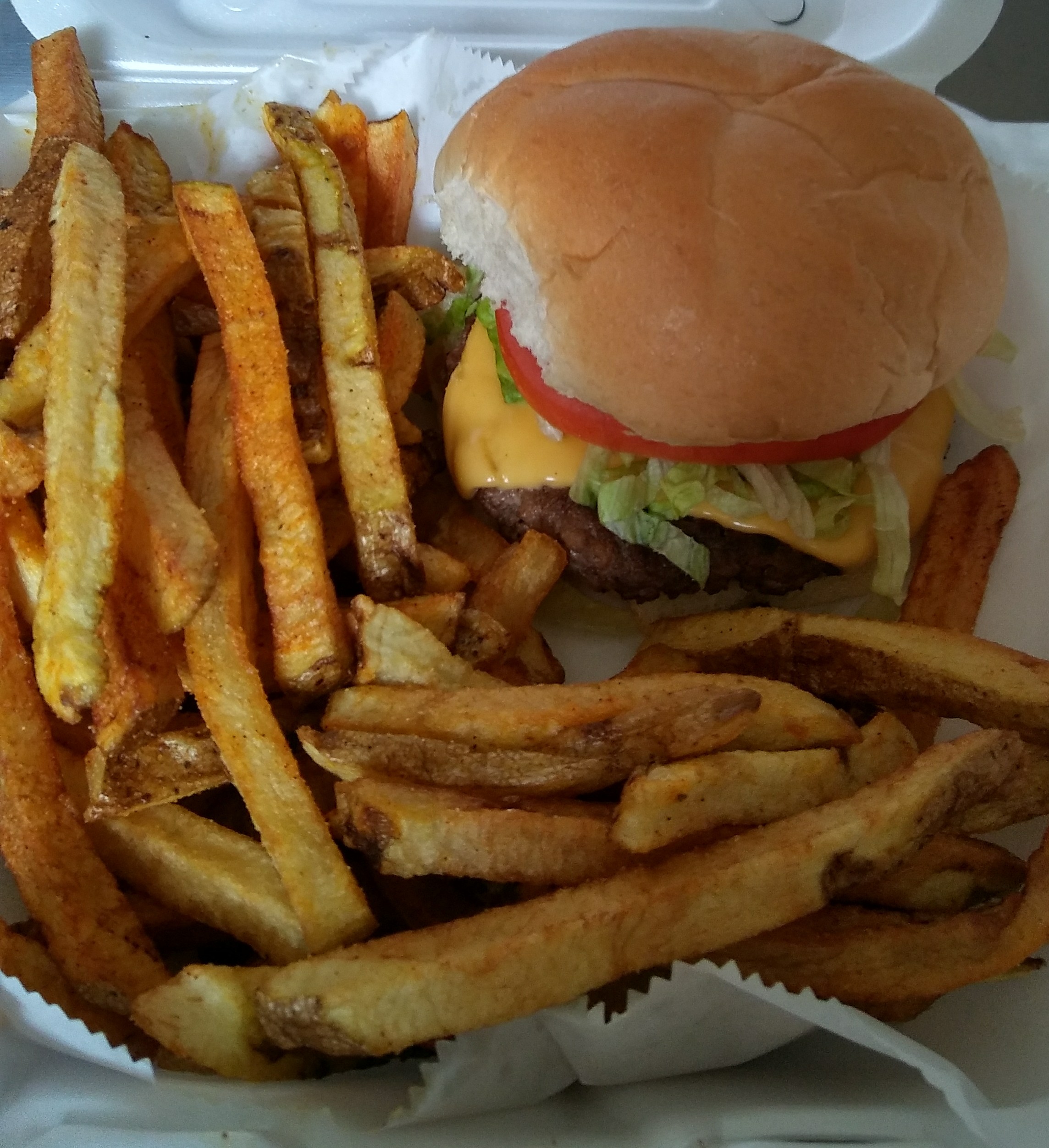 Order 1/2 lb. Burger food online from Pizza Bistro store, West Mifflin on bringmethat.com