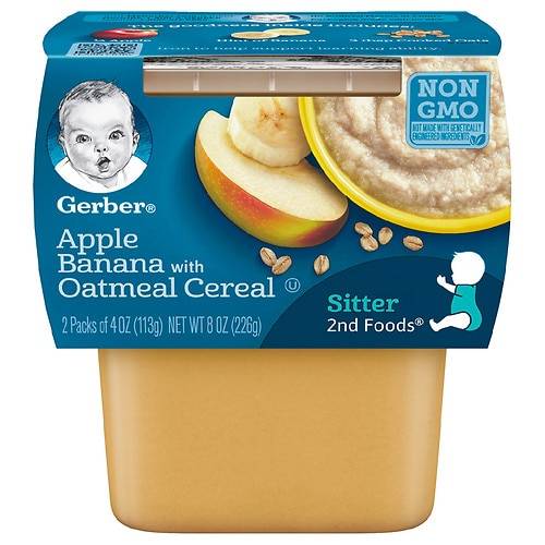 Order Gerber Cereal Apple Banana with Oatmeal - 4.0 oz x 2 pack food online from Walgreens store, HUTTO on bringmethat.com