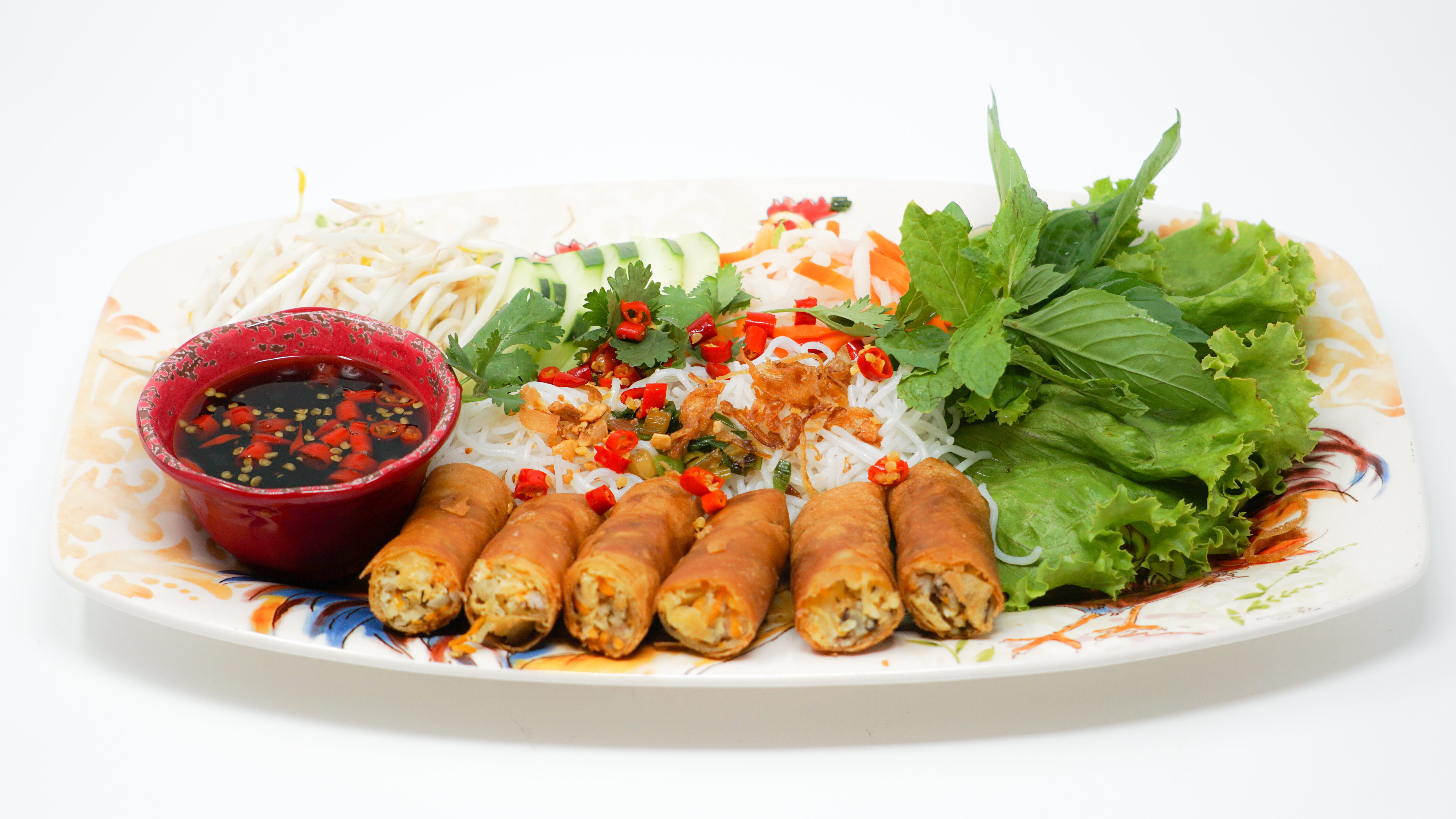 Order Vegetarian Egg Rolls (Cha Gio Chay) food online from Now Pho store, Denver on bringmethat.com