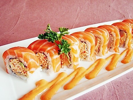 Order FR6. Triple 5 Roll food online from Hoshi Sushi store, Fullerton on bringmethat.com