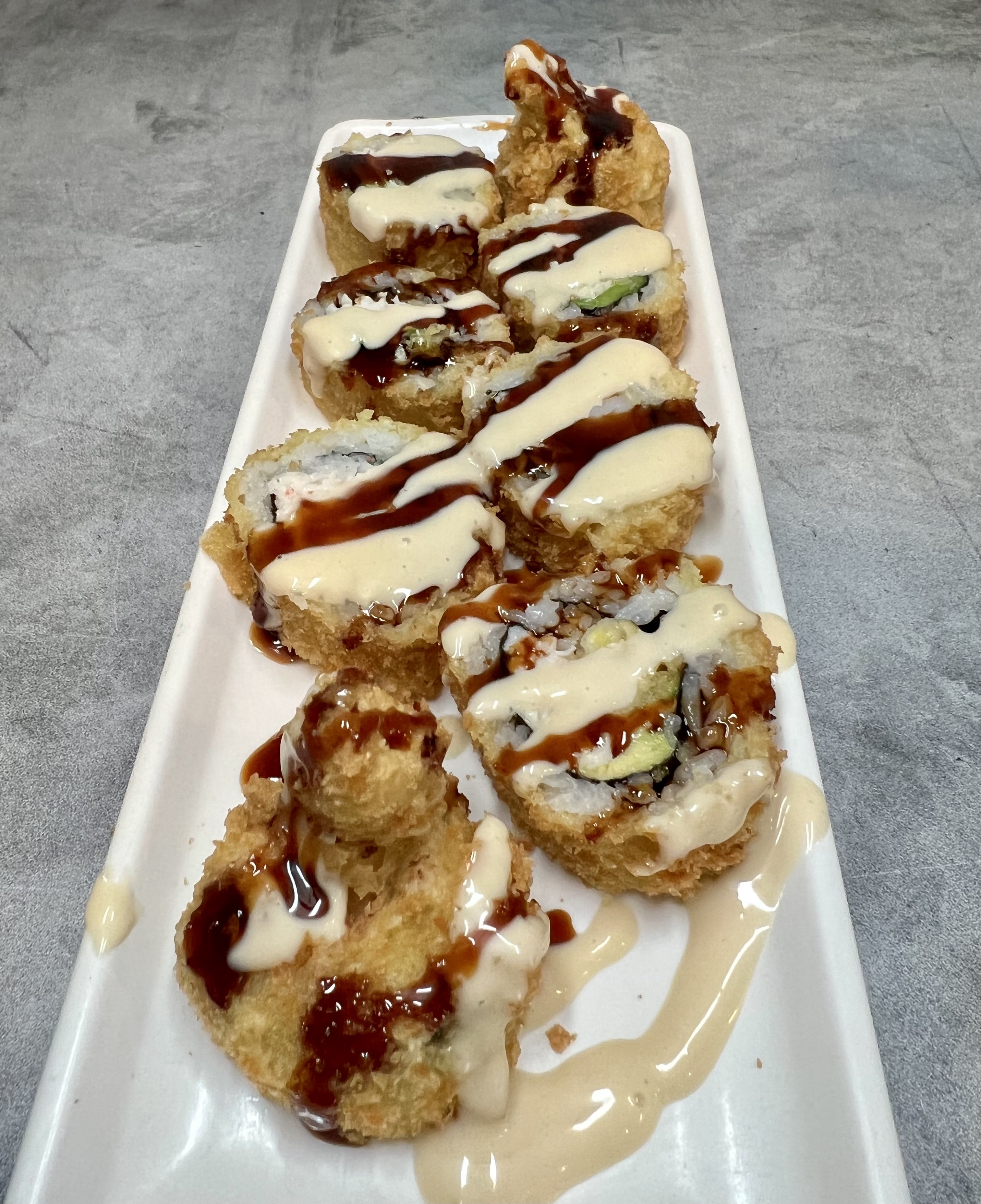 Order Double Crunchy Roll food online from J Sushi store, Orange on bringmethat.com