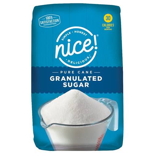 Order Nice! Pure Cane Granulated Sugar - 64.0 oz food online from Walgreens store, Spokane on bringmethat.com