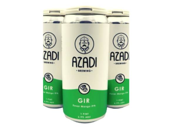 Order Azadi Brewing: Gir - 4x 16oz Cans food online from Garfield's Beverage Warehouse store, Chicago on bringmethat.com