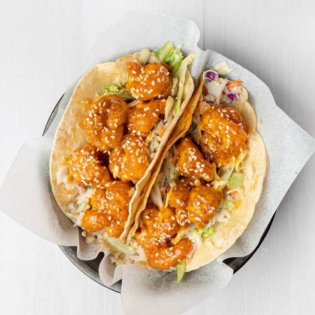 Order Firecracker Shrimp Taco food online from Hurricane Grill And Wings store, Round Rock on bringmethat.com
