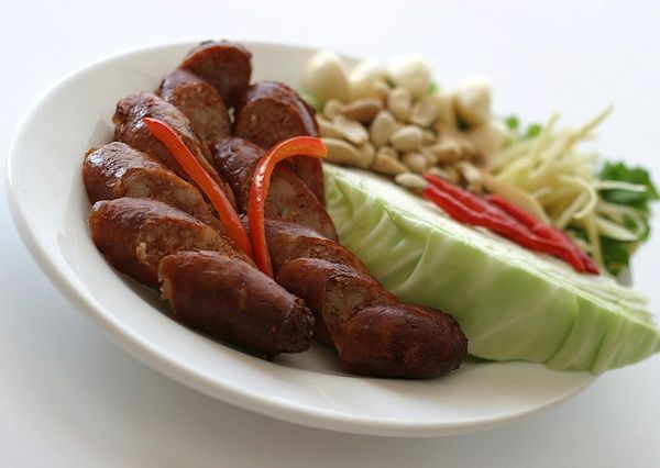Order 9. Thai Sausage food online from Aura Thai store, Long Beach on bringmethat.com