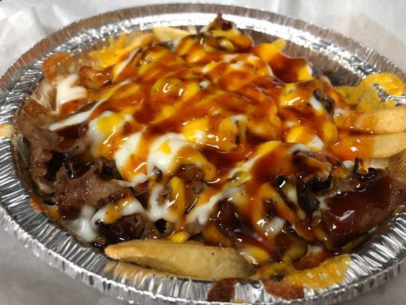 Order BBQ Brisket Fries food online from West Coast Philly store, San Pedro on bringmethat.com