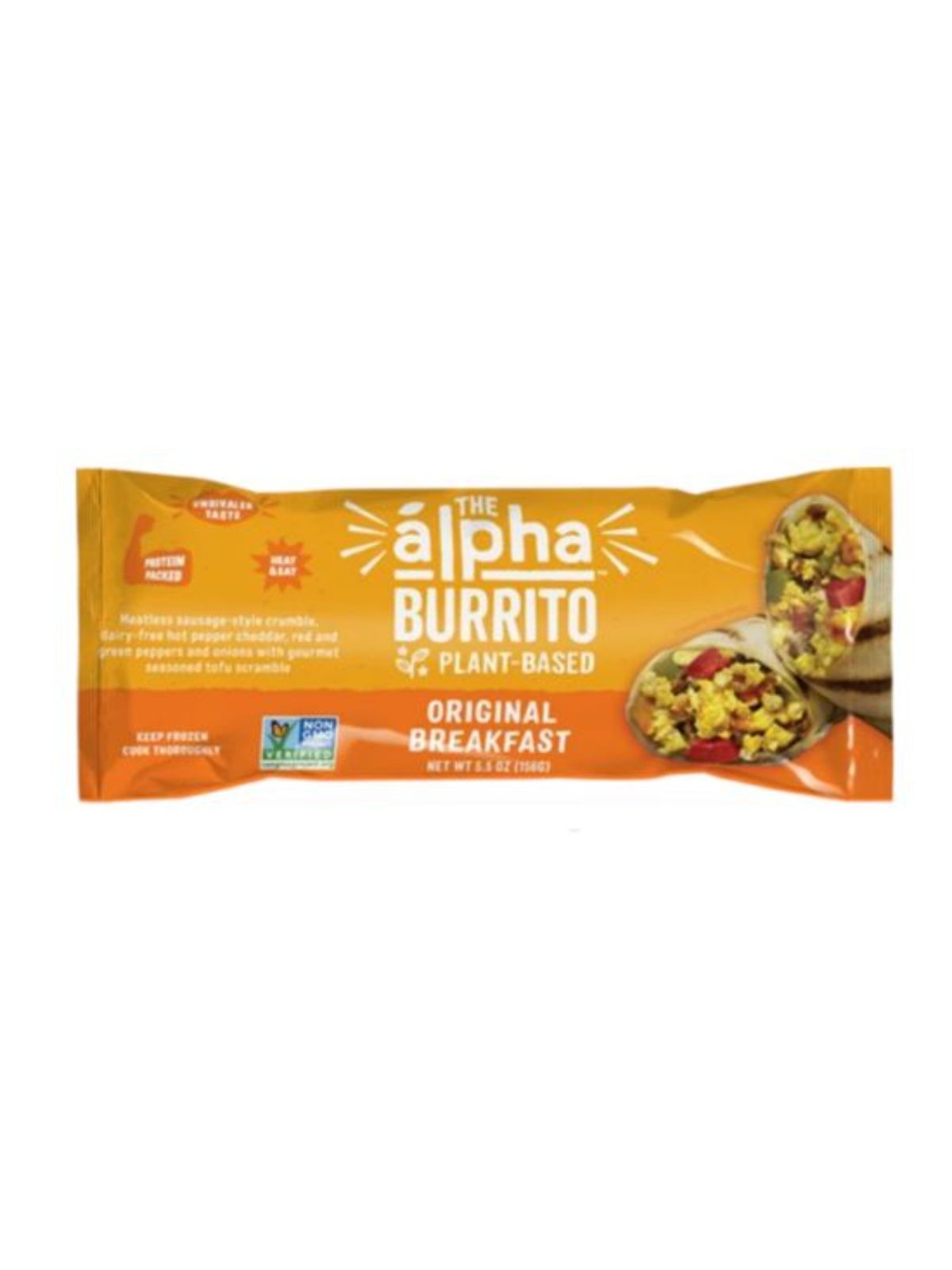 Order Alpha Foods Plant Based Original Breakfast Burrito (5 oz) food online from Stock-Up Mart store, Marietta on bringmethat.com