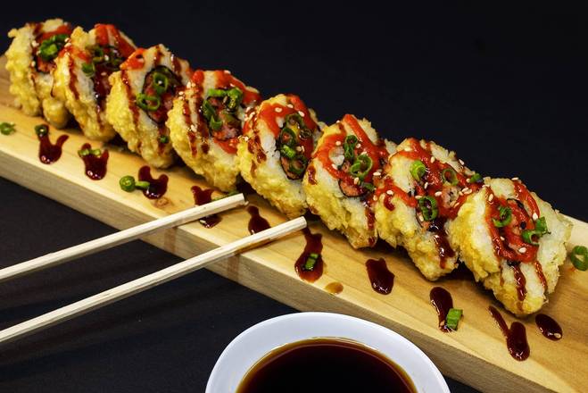 Order Spicy Crunch Roll food online from Blue Fish Sushi & Teriyaki store, Huntington Park on bringmethat.com