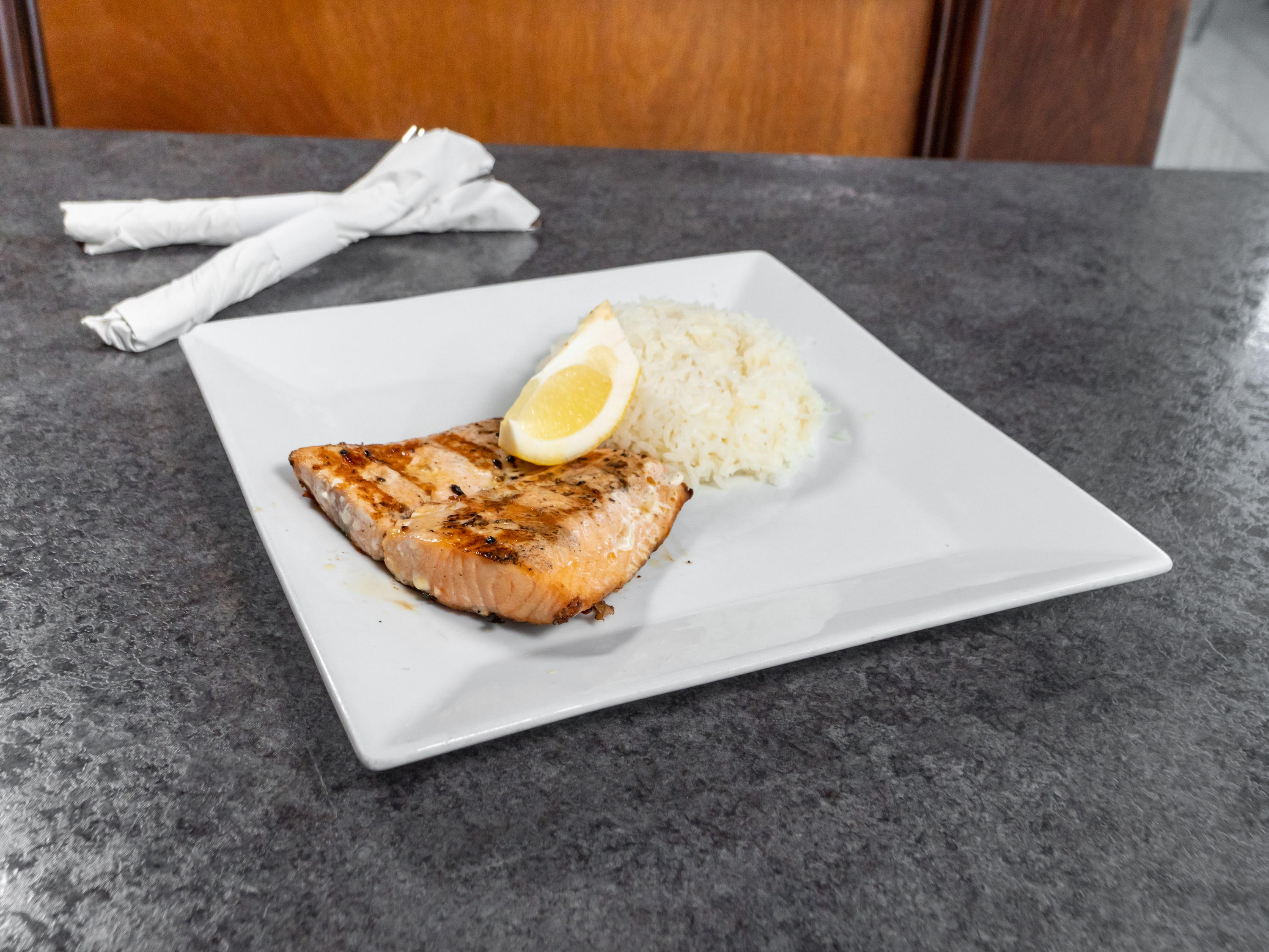 Order Salmon Entree food online from The Exchange Saloon store, Washington on bringmethat.com