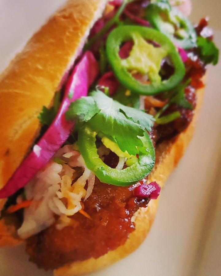 Order Sweet Spicy Fried Chicken Banh Mi food online from Saigon Sisters store, Chicago on bringmethat.com