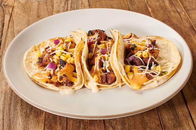 Order 3-Pack Gold Rush Tacos food online from Pure Gold By Qdoba store, LONE TREE on bringmethat.com