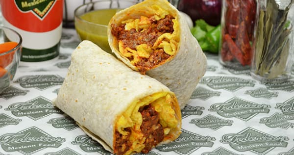 Order Chorizo Special Burrito food online from Federico's Mexican Food store, Phoenix on bringmethat.com
