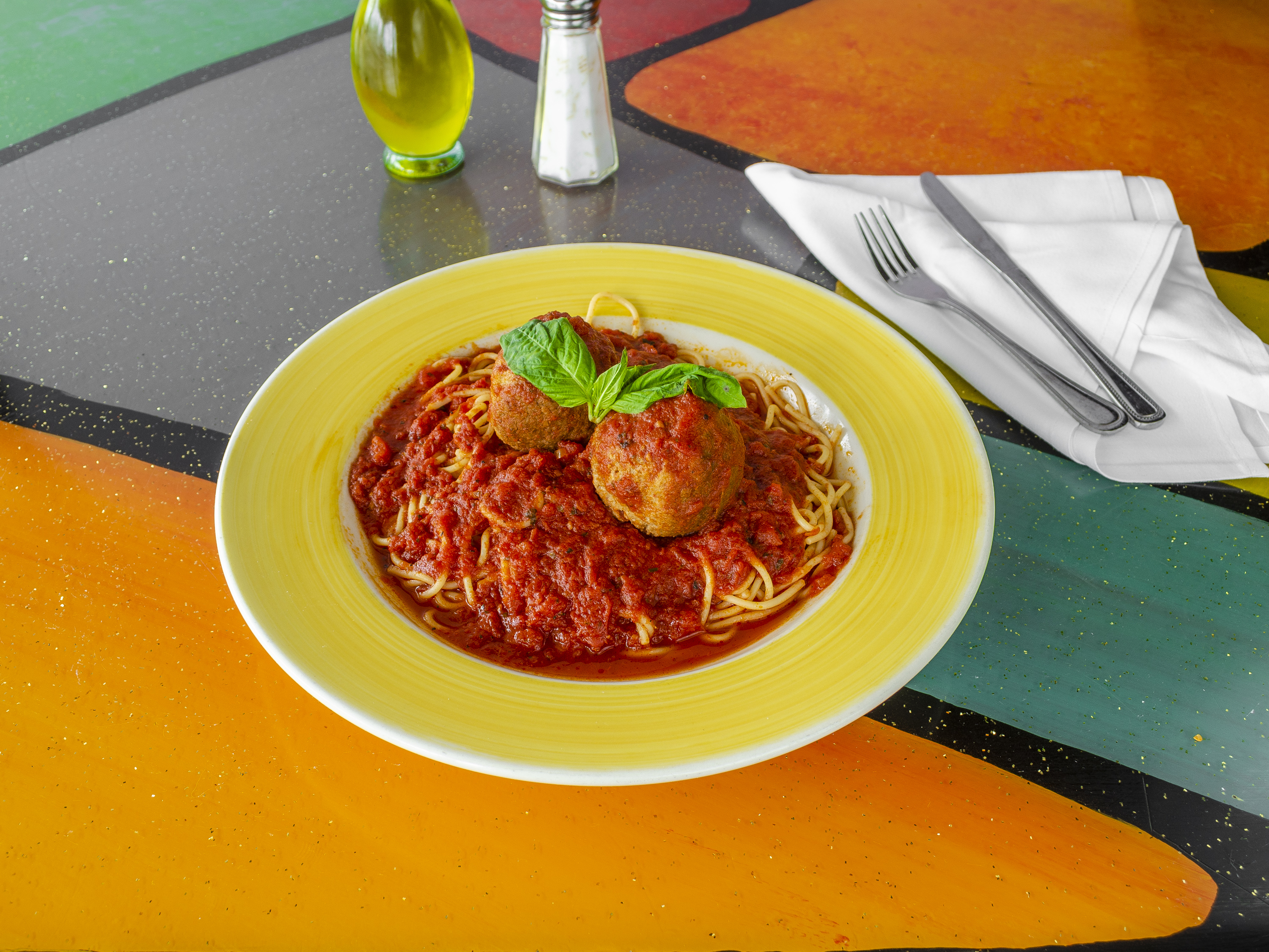 Order Kids Spaghetti with Meatballs food online from Attilios Villagio store, Lincroft on bringmethat.com