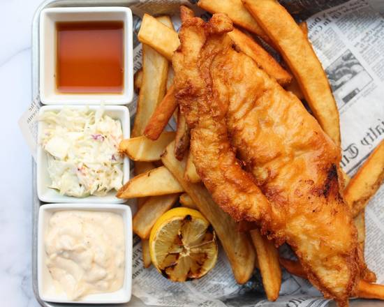 Order Fish and Chips food online from Corcoran's Grill & Pub store, Chicago on bringmethat.com