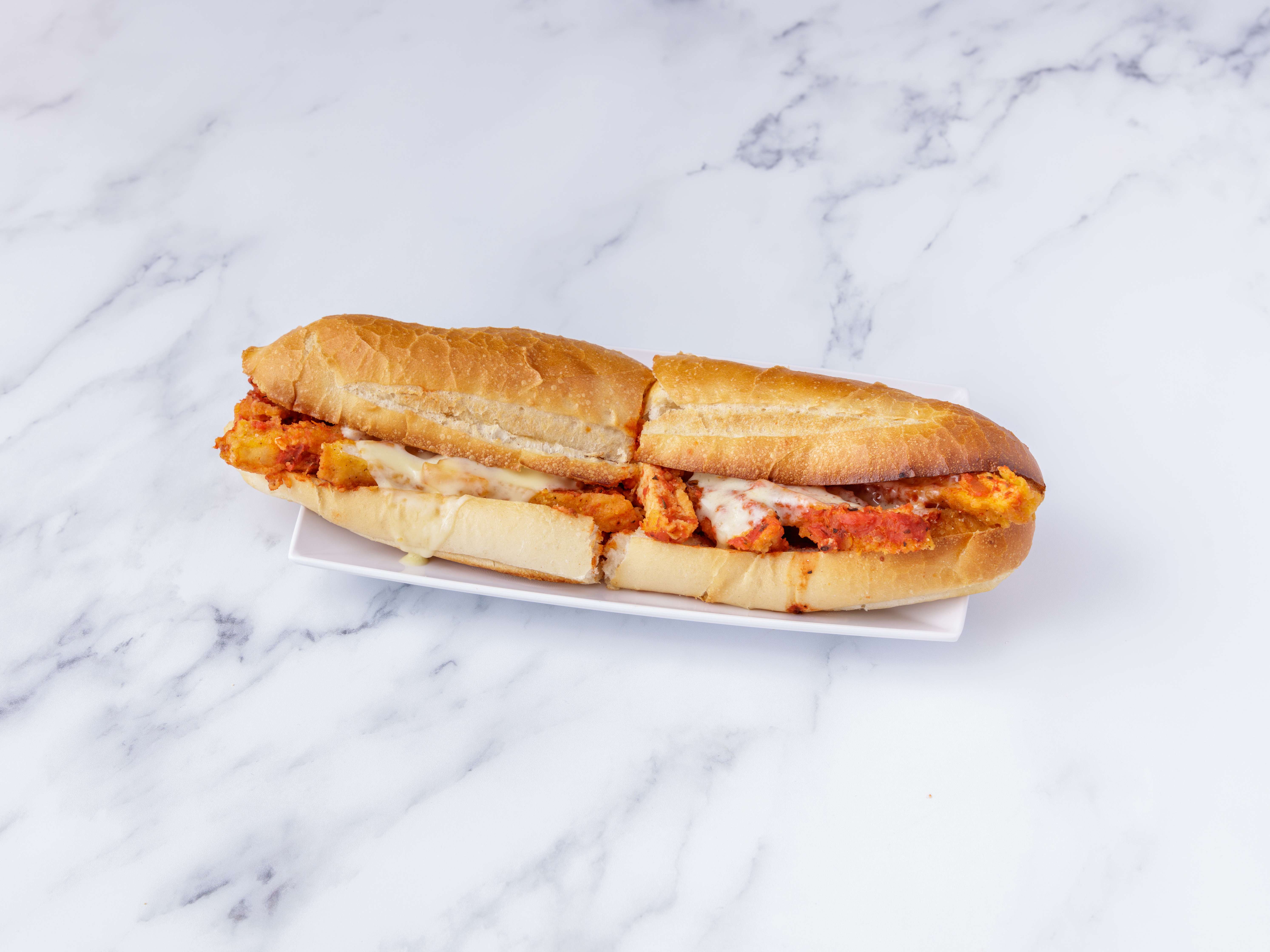 Order Chicken Parmesan Hero Sandwich food online from George's Pizza store, New York on bringmethat.com