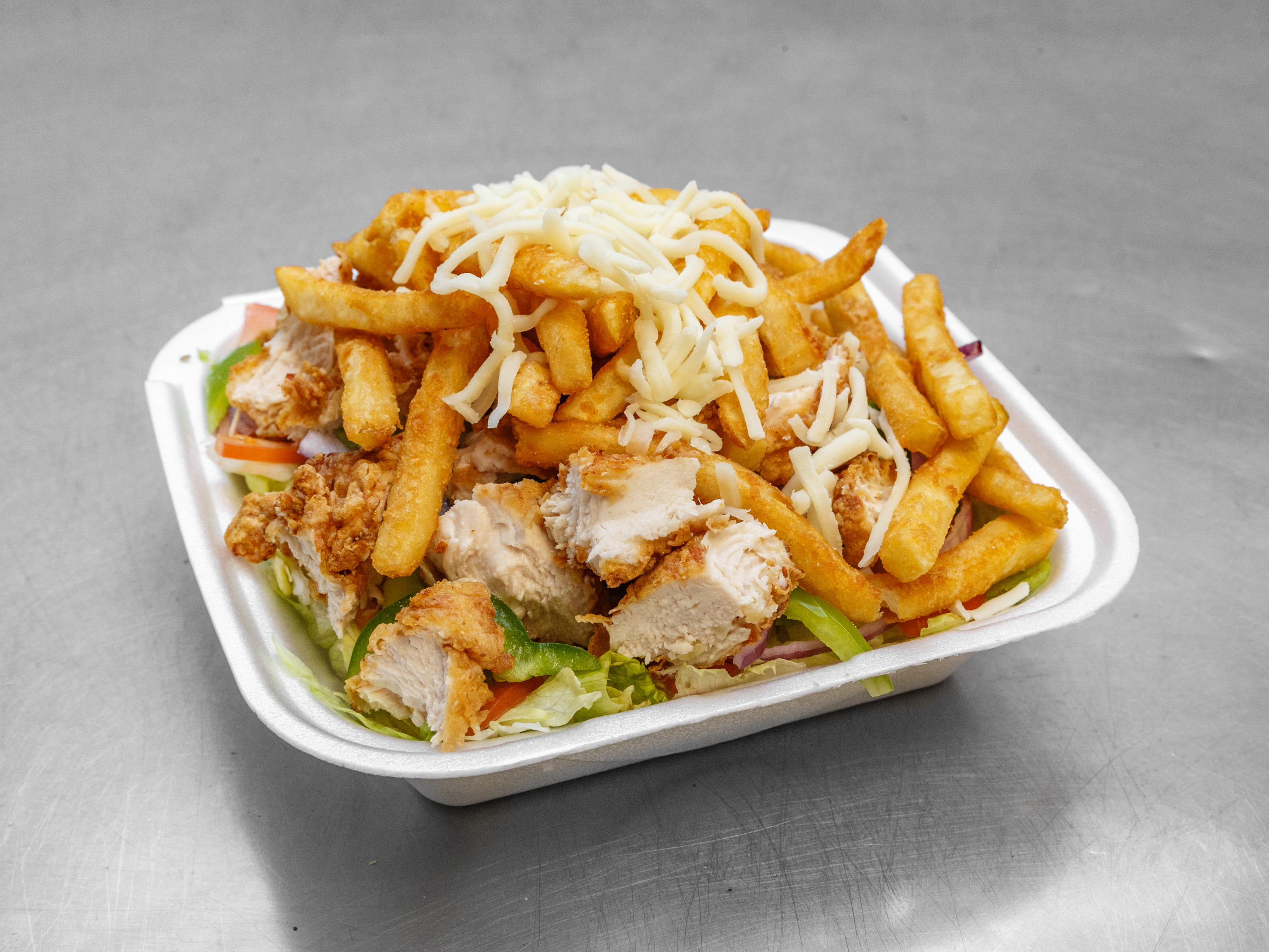 Order Crispy Chicken Salad food online from Al Fish & Chicken store, Duquesne on bringmethat.com