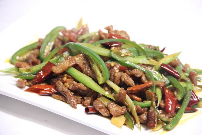 Order Beef with Wild Chili 山椒牛肉丝 food online from Chengdu Impression store, Chicago on bringmethat.com